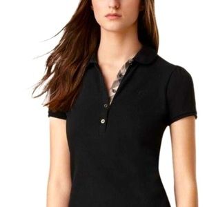 Black Burberry women's Polo Shirt